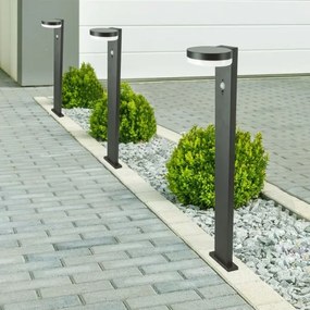 LED Napelemes lámpa érzékelővel LED/2W/3,7V IP54 3000K kerek fekete