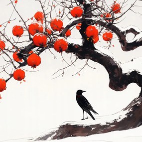 Poszter 80x80cm Holló a fánál