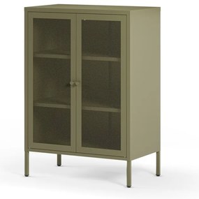 Zöld fém szekrény 70x100x40 cm Fayna – Marckeric