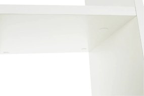 könyvespolc piramis, fehér, laminált DTD, NORAH