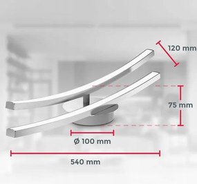 LED mennyezeti lámpatest 2xLED/6W/230V fényes króm