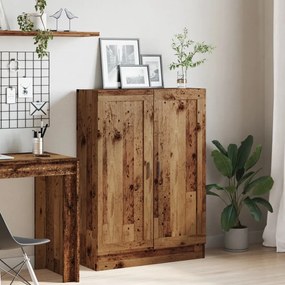 antik fa színű szerelt fa könyvszekrény 82,5 x 30,5 x 115 cm