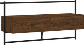 vidaXL barna tölgyszínű szerelt fa fali TV szekrény 100,5 x 30 x 51 cm