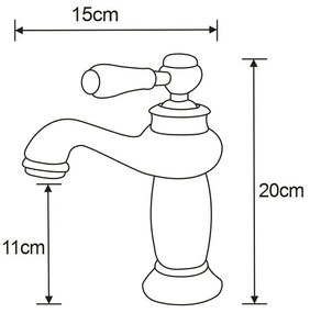 Mexen Draco, mosdócsap, króm, 745400-00