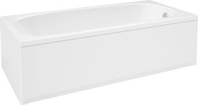 Téglalap alakú falra szerelhető akril kád Luna 160x70 lábakkal