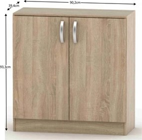 2-ajtós komód, sonoma tölgy, BETTY 2 BE02-008-00