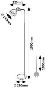 Rabalux 2243 - FLINT állólámpa 1xE27/40W/230V bézs