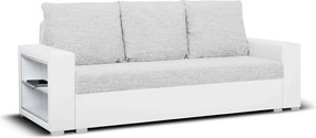 MILAN II Háromszemélyes kinyitható kanapé Ezüst/fehér