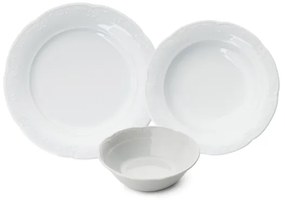 18 darabos fehér porcelán étkészlet