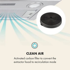 Klarstein Aktívszenes szűrők páraelszívókhoz 2 szűrő keringtető üzemmódhoz Ø18,5 cm