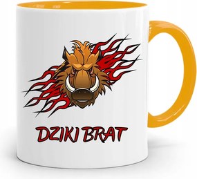 Sárga Bögre Ajándék Gyermek Testvérnek Vad Testvér nyomott mintával