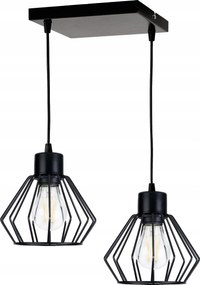 Mennyezeti függőlámpa Csillár Túlnyúlás gyémánt fekete