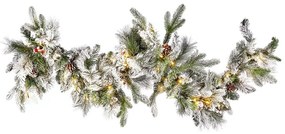 Műhóval borított karácsonyi füzér égősorral 180 cm WHITEHORN Beliani