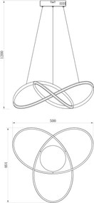 ONLI - LED Csillár zsinóron DAFNE LED/30W/230W 4000K fekete