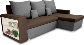 SAMI Kinyitható sarokkanapé Cappuccino/szürke