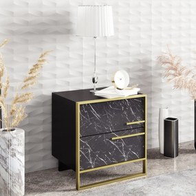 Polka Black éjjeliszekrény