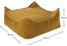 Barna buklé gyerek babzsákfotel Square – Wigiwama