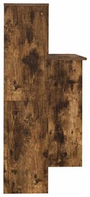 Asztal polcokkal Füstölt tölgy 131.5 x 50 x 106.5 cm Faanyag
