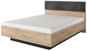 Franciaágy 160 cm Tallin (tárolóhellyel) (matrac és ágyrács nélkül) (artisan tölgy  + antracit). Akció -17%. 1071399