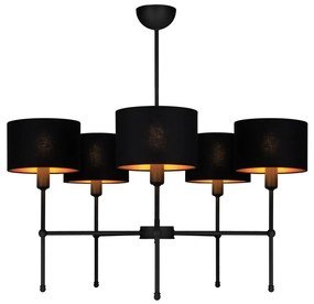 MADELA rúdon szerelt csillár 5xE14/40W/230V fekete