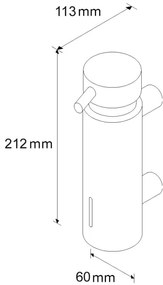 Falra szerelhető folyékony szappanadagoló, 300 ml, króm