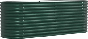 vidaXL Emelt Ágy Zöld 240 x 80 x 81 cm Acél