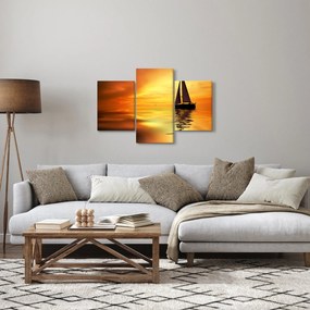 Kép - Vitorlás naplementében (90x60 cm)