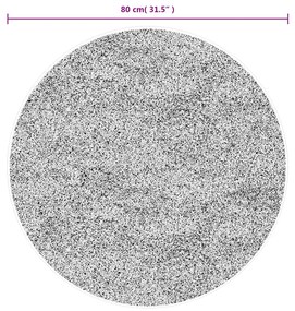 IZA krémszínű rövid szálú skandináv stílusú szőnyeg Ø 80 cm