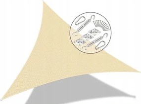 Napvitorla háromszög alakú 3,6x3,6x3,6m, Uv védelem, kerti erkélyre