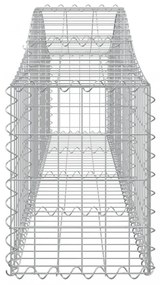 5 db íves horganyzott vas gabion kosár 200x30x40/60 cm