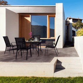 Rakásolható szék, sötétszürke/fekete, ALDERA