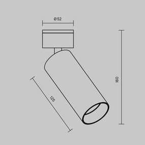 C055CL-L12B3K-W-D-B FOCUS LED Alumínium Mennyezeti Lámpa Fekete Színű LED 12 W 3000 Kelvin 900 Lumen IP20