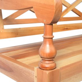 világosbarna tömör mahagóni Batavia pad 98 cm