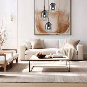 Csillár zsinóron ALIAS 3xE14/40W/230V fekete/szürke