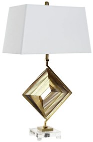 Modern asztali lámpa arany és fehér 75 cm