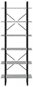 szürke sonoma színű szerelt fa magasszekrény 80 x 30 x 210 cm