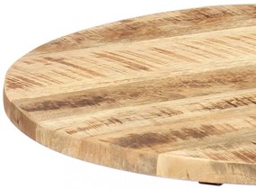 tömör mangófa és öntöttvas kisasztal 60 x (46-63) cm