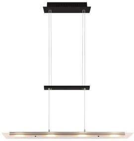 Fekete LED függőlámpa üveg búrával Milos – Trio