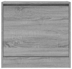 szürke sonoma színű szerelt fa cipőszekrény 60 x 21 x 57 cm