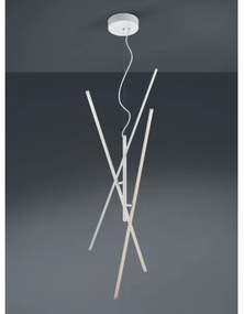 Trio - LED Dimmelhető csillár zsinóron TIRIAC 3xLED/8,5W/230V fehér