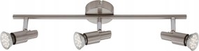 Mennyezeti spotlámpa Briloner 3xGU10 9W matt nikkel 47,5 cm IP20