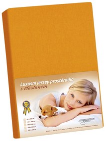 Jersey lepedő elasztánnal narancssárga , 90 x 200cm, 90 x 200 cm