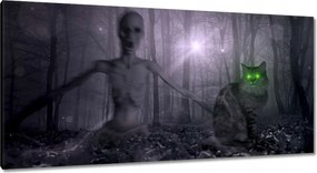 Vászonkép 115x55 Macska Alien Lime Macskák