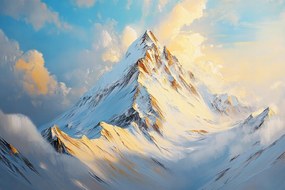 Vászonkép Canvas Tájkép Magas Hegyek Csúcsok Tél Hó Fagy 60x40