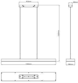 Globo 15643 - LED Dimmelhető csillár zsinóron SOLA LED/70W/230V + távirányító
