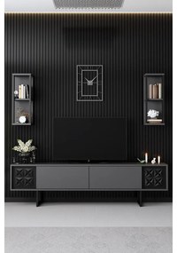 TV szekrény Black Line - Anthracite, Black