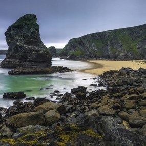 Poszter 40x40cm Bedruthan Steps Cornwall tengerpart, Assaf Frank