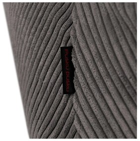 Sötétszürke kordbársony babzsákfotel Tube – SLOWDOWN