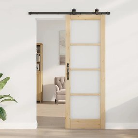 Csúszó Ajtó ORKDAL Barna 73.5 x 211 cm Fa és fém
