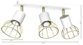 Spotlámpa DANTE 3xGU10/25W/230V fehér/arany